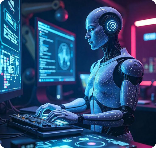 AI robot working